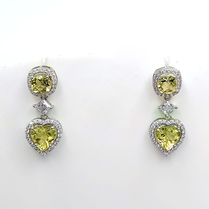 Lemon Quartz Multi Shape Earrings