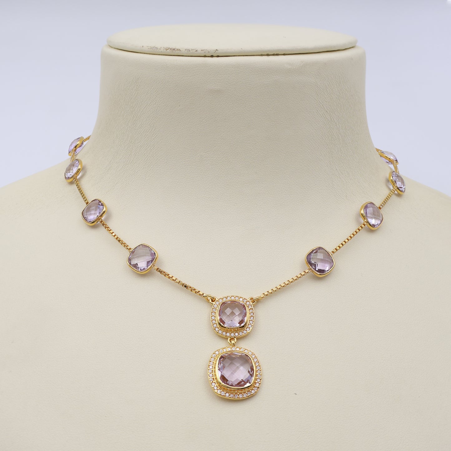 Amethyst Dew Garland Necklace