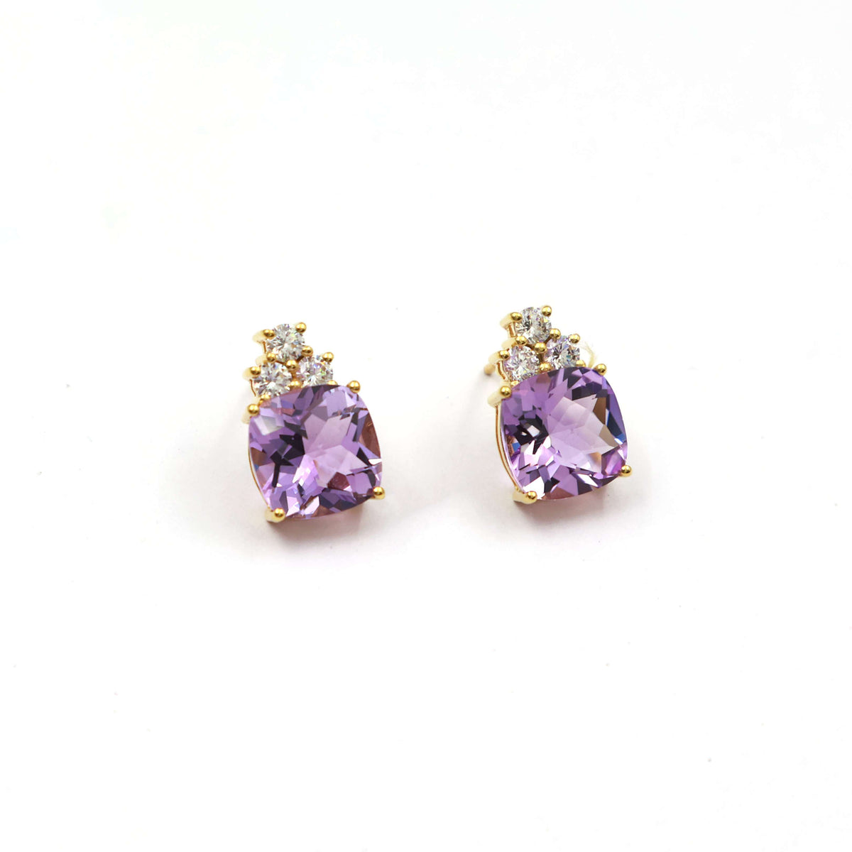 Amethyst Petite Orb Earrings
