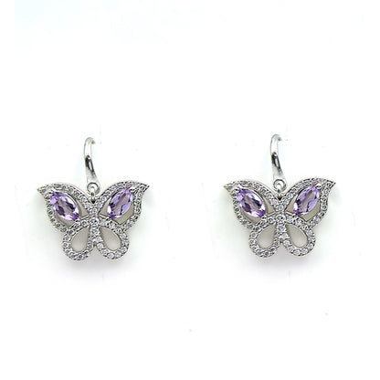 Citrine Butterfly Earrings