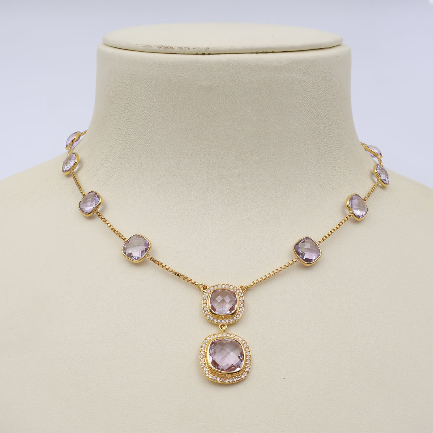 Amethyst Dew Garland Necklace