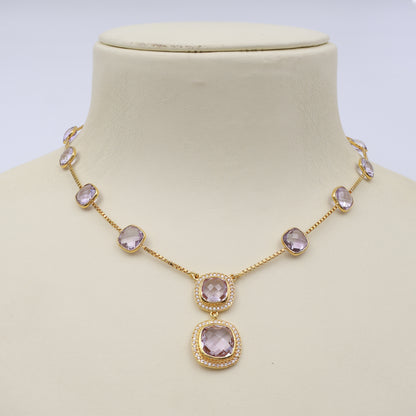 Amethyst Dew Garland Necklace