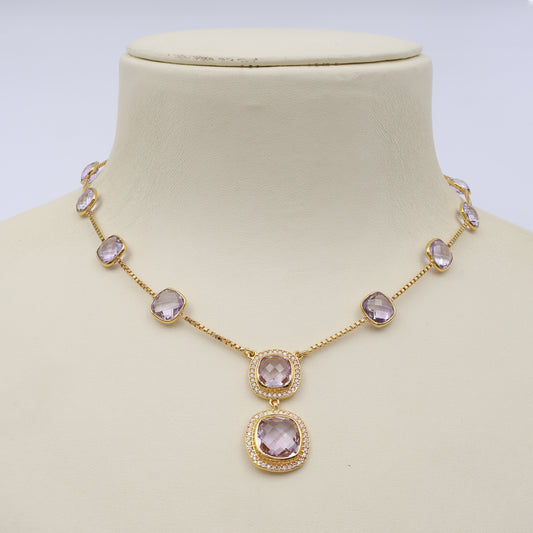 Amethyst Dew Garland Necklace