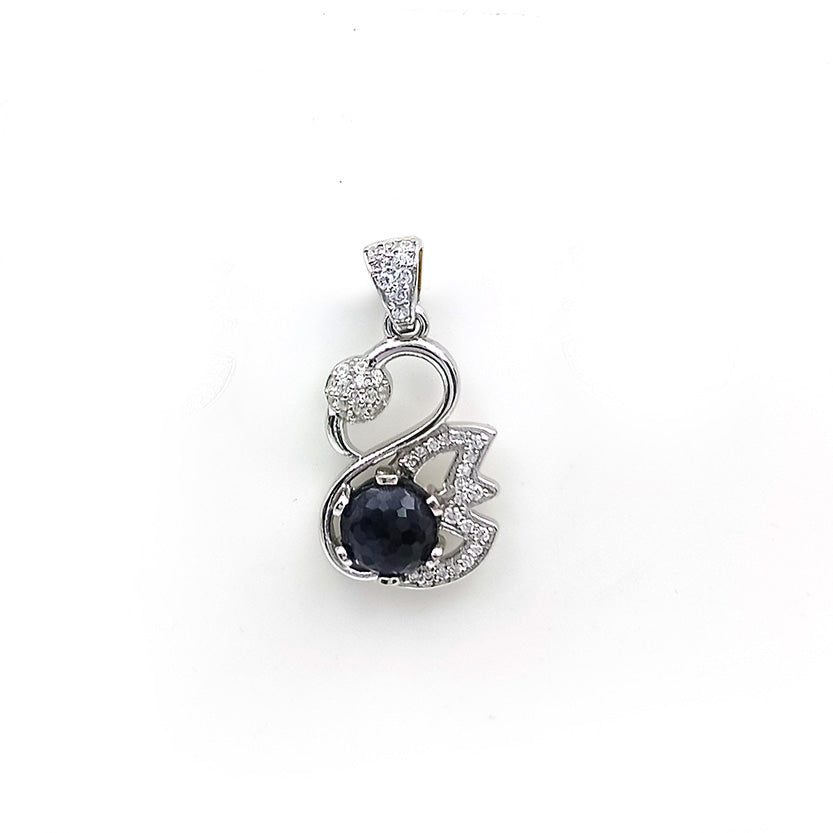 Amethyst Swan Earrings