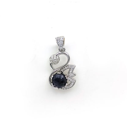 Amethyst Swan Earrings