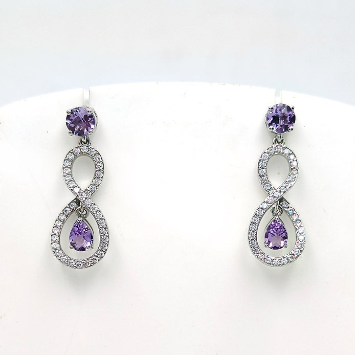Iolite Hourglass Drop Earrings
