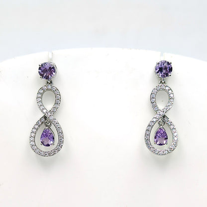 Iolite Hourglass Drop Earrings