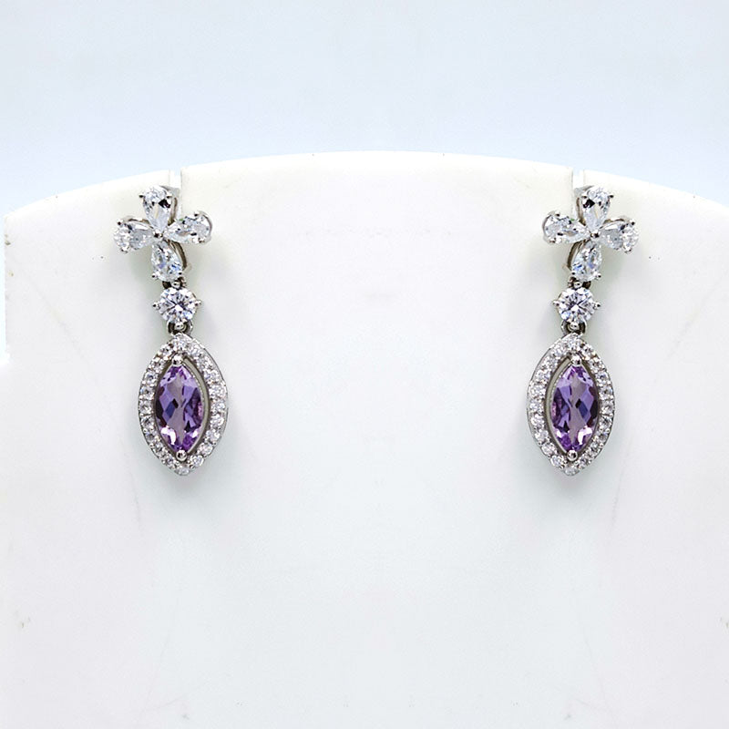 Moonstone Marquise Blossom Earrings