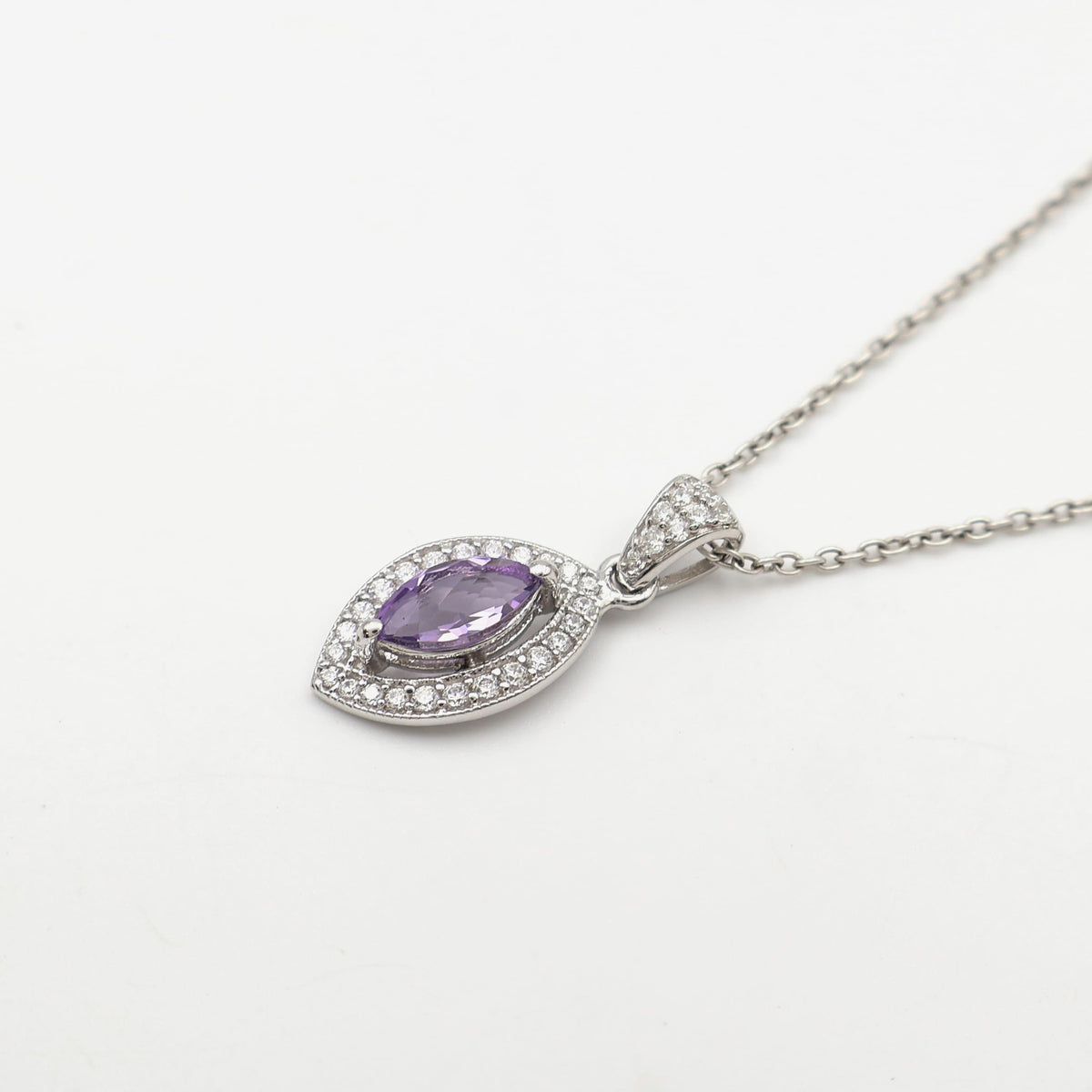 Amethyst Marquise Petal Earrings