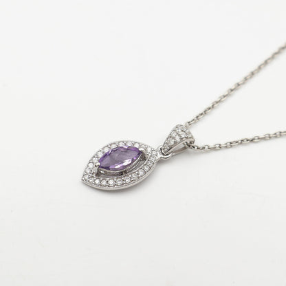 Amethyst Marquise Petal Earrings