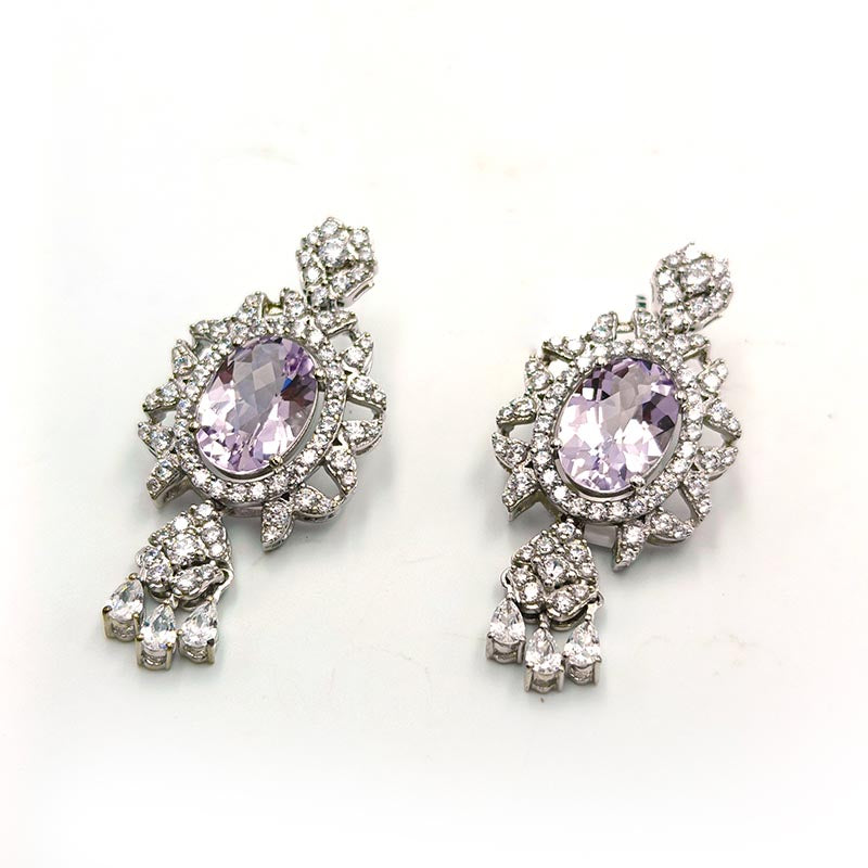 Prasiolite Regal Oval Earrings