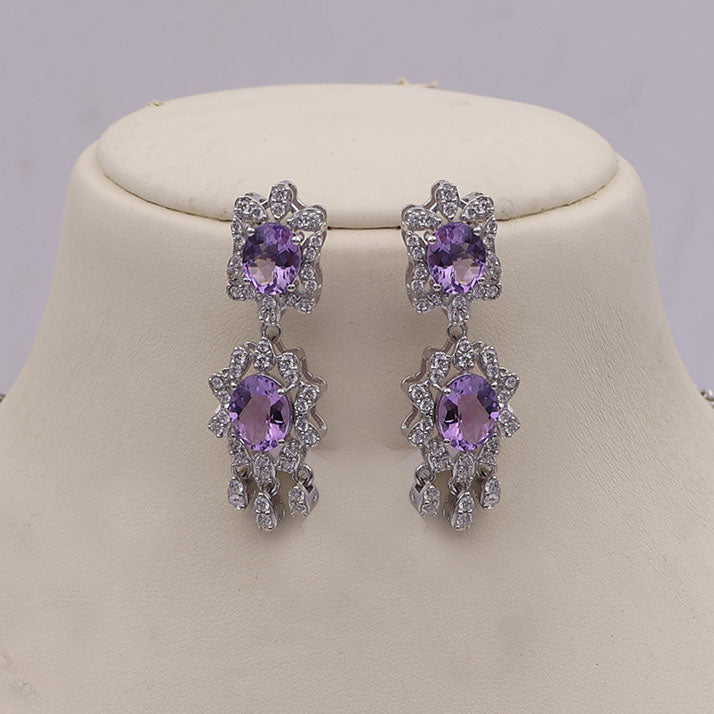 Amethyst Scallop Collar Necklace