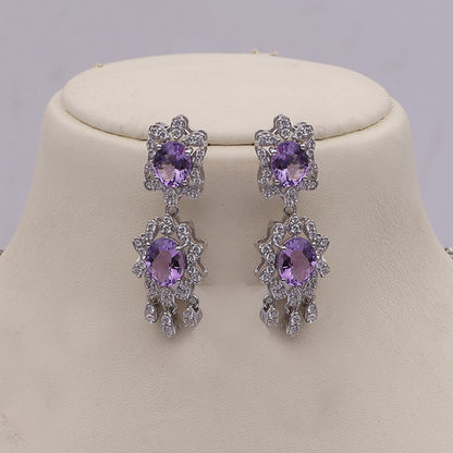 Amethyst Scallop Collar Necklace