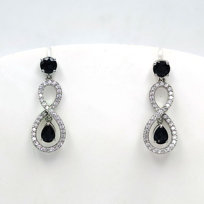 Iolite Hourglass Drop Earrings