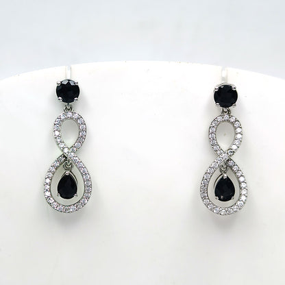 Iolite Hourglass Drop Earrings