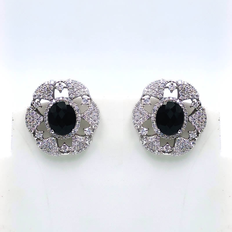 Citrine Sunburst Halo Earrings