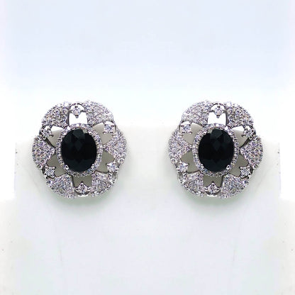 Citrine Sunburst Halo Earrings