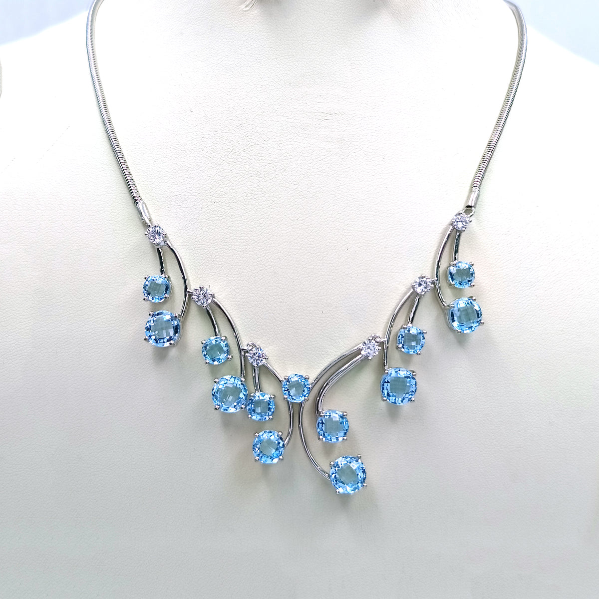 Blue Topaz Vine Necklace