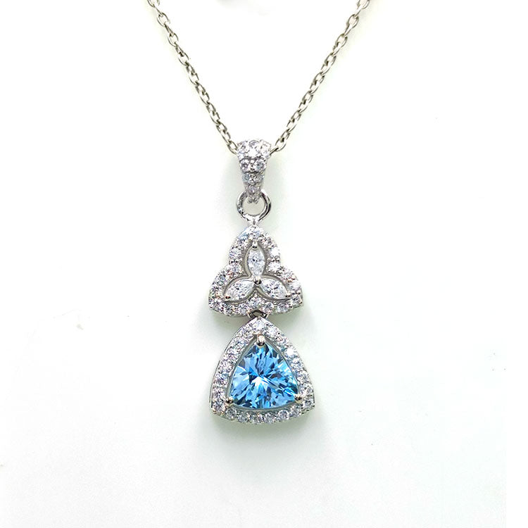 Blue Topaz Trinity Lace Earrings