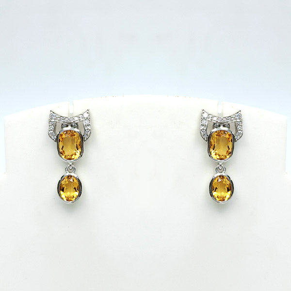 Citrine Petite Drop Earrings