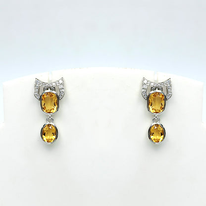 Citrine Petite Drop Earrings