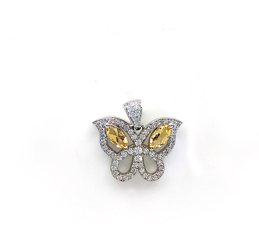 Citrine Butterfly Earrings