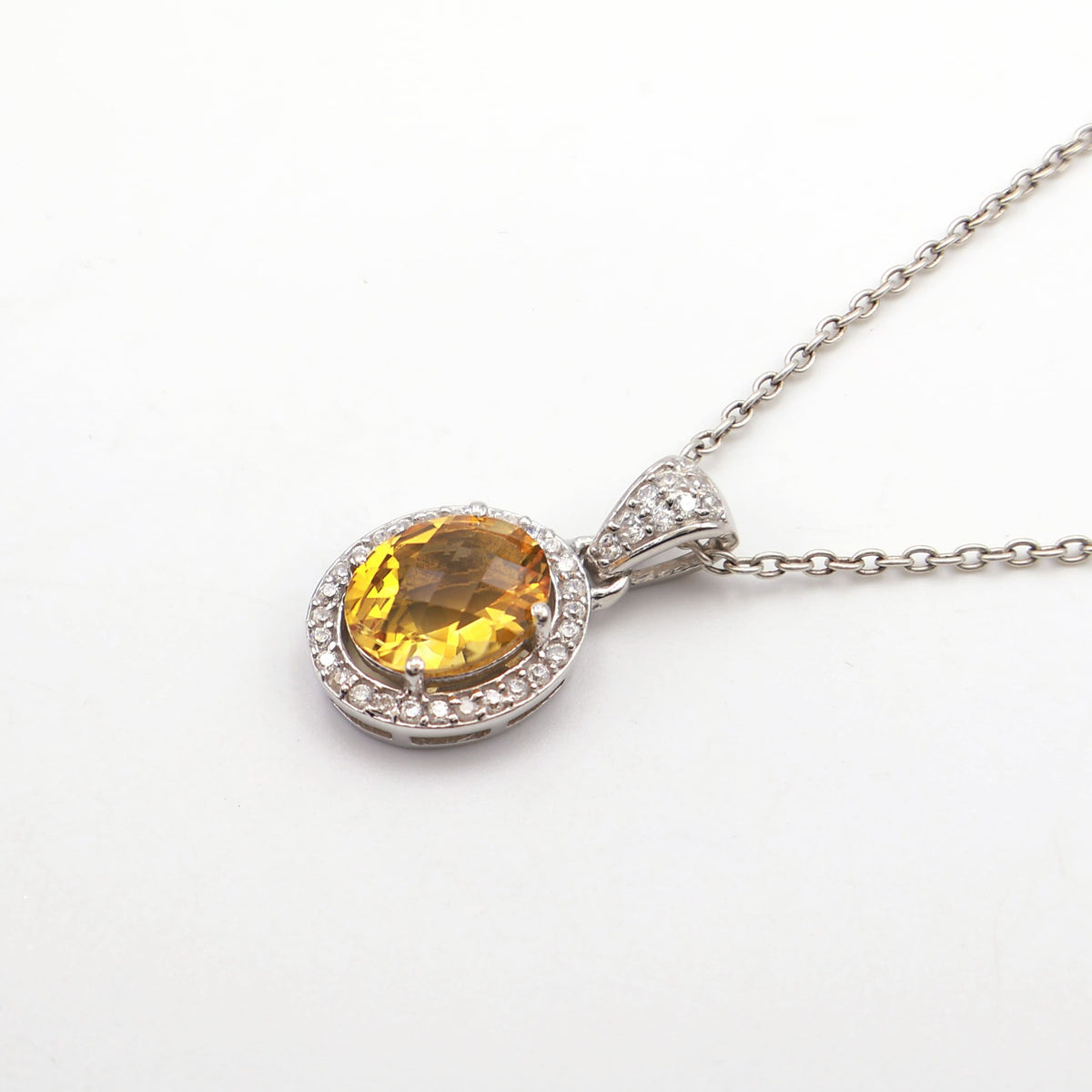 Citrine Cushion Halo Earrings