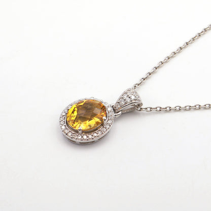 Citrine Cushion Halo Earrings