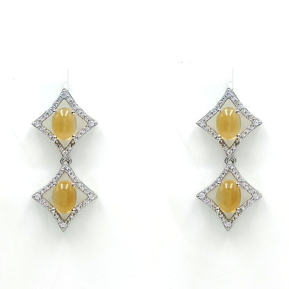Ruby Diamond Link Earrings