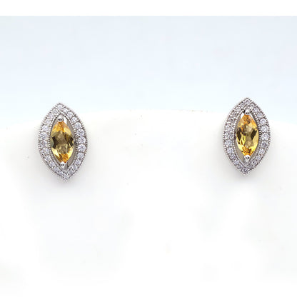 Amethyst Marquise Petal Earrings