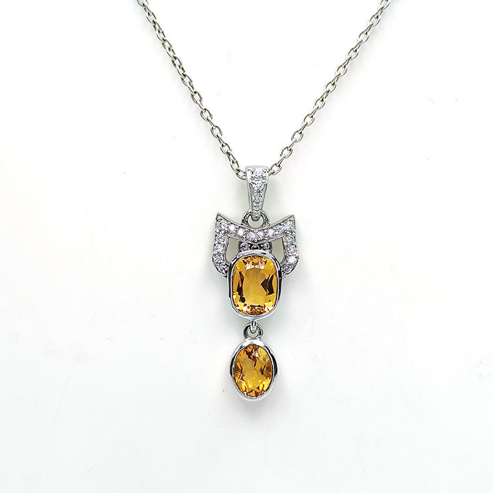 Citrine Petite Drop Earrings
