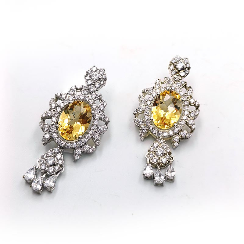Prasiolite Regal Oval Earrings