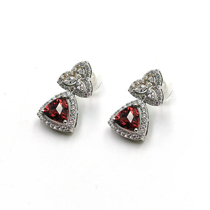 Blue Topaz Trinity Lace Earrings