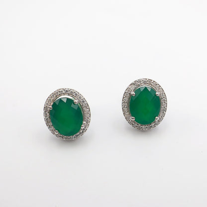 Citrine Cushion Halo Earrings