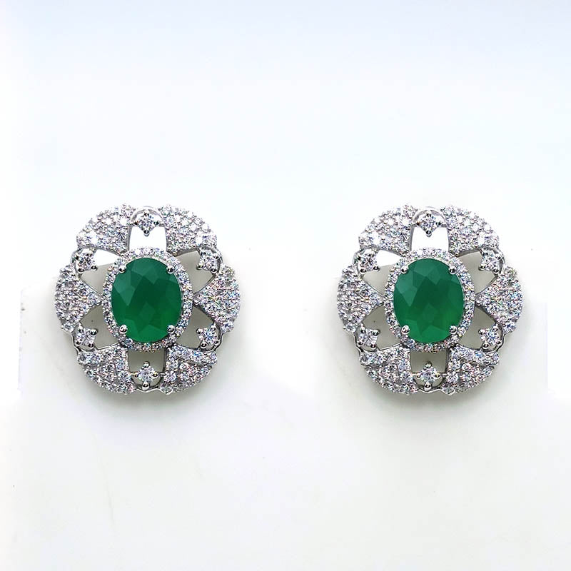 Citrine Sunburst Halo Earrings