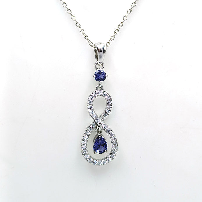 Iolite Hourglass Drop Earrings