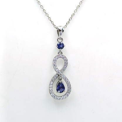 Iolite Hourglass Drop Earrings
