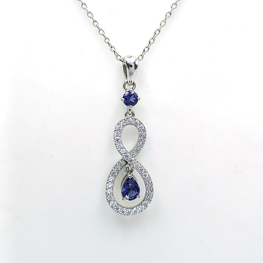 Iolite Hourglass Drop Earrings