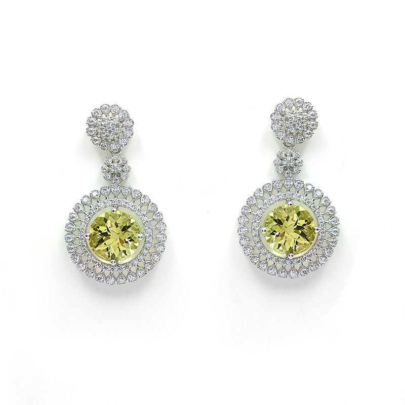 Amethyst Snowdrop Halo Earrings