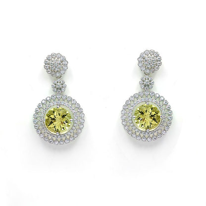 Amethyst Snowdrop Halo Earrings