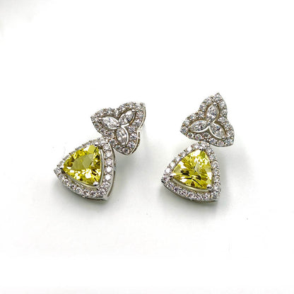 Blue Topaz Trinity Lace Earrings