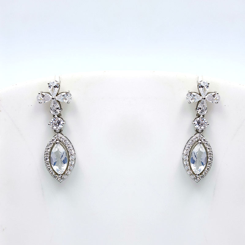 Moonstone Marquise Blossom Earrings