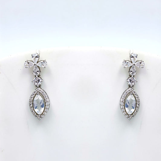 Moonstone Marquise Blossom Earrings