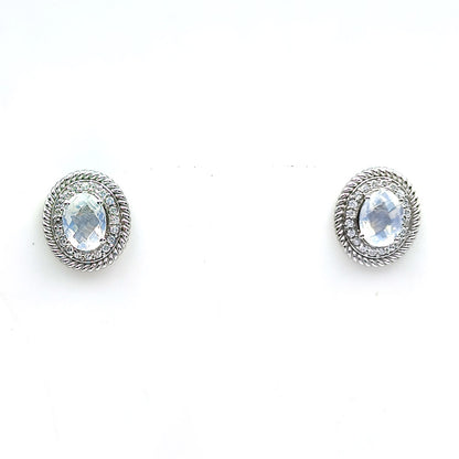 Prasiolite Orbit Solitaire Earrings