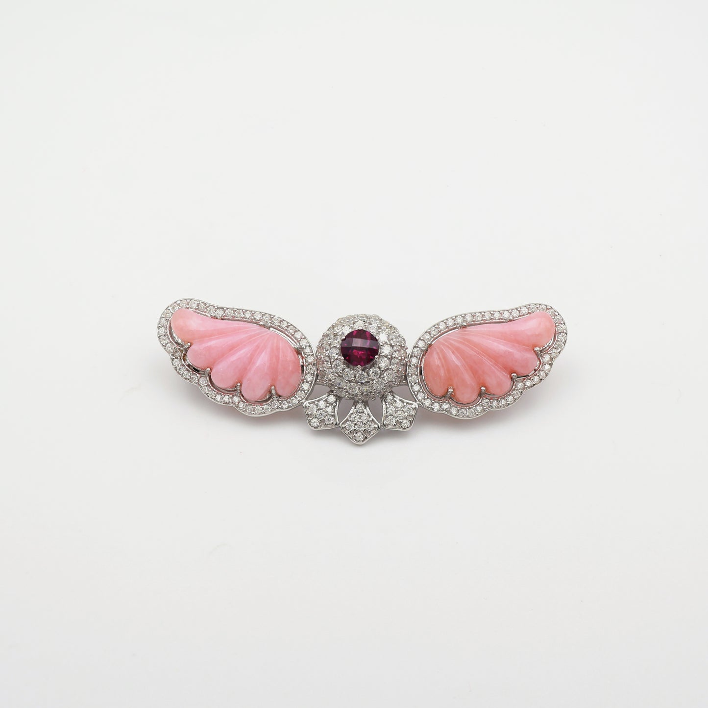 Iolite & Sea Blue Onyx Winged Angel Brooch