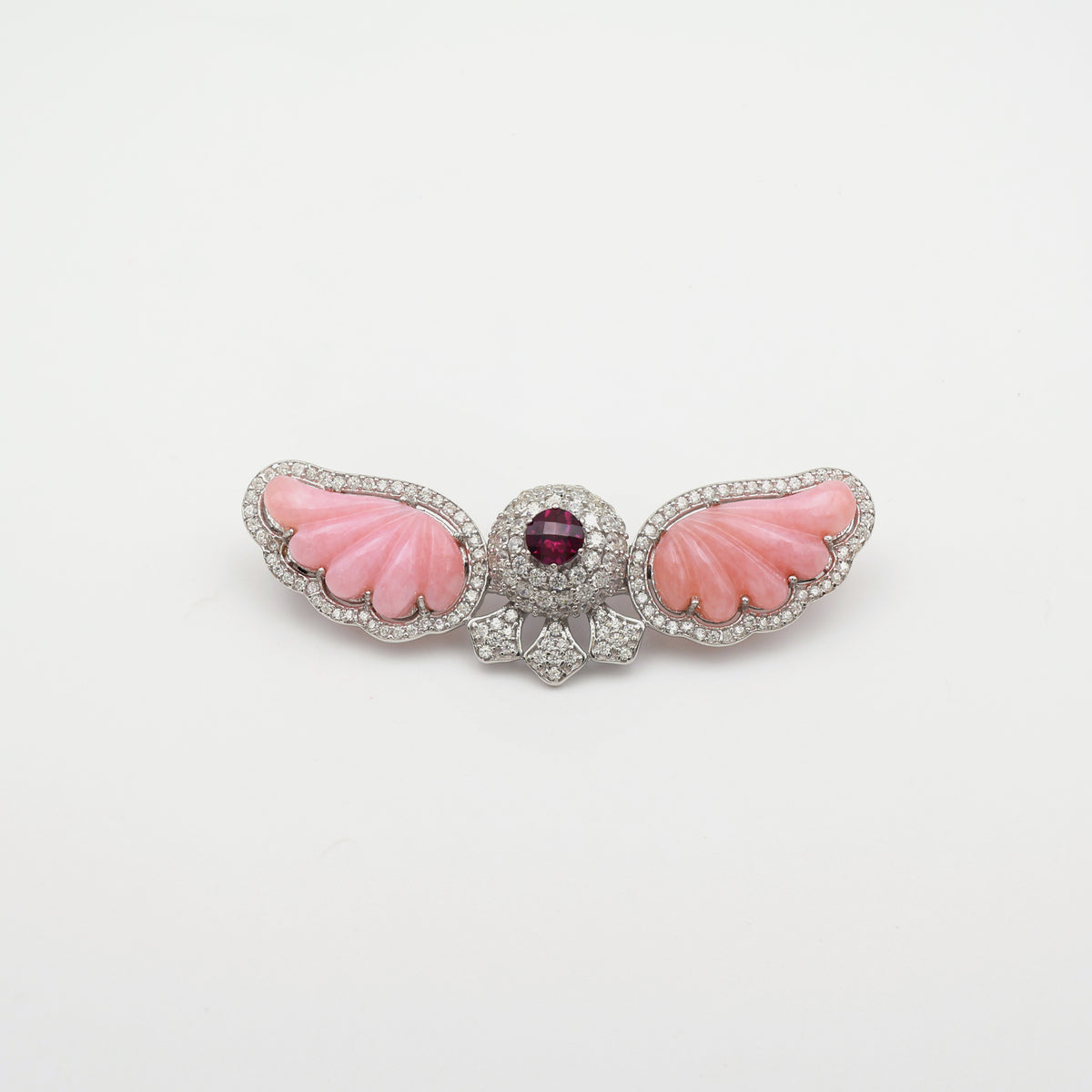 Iolite & Sea Blue Onyx Winged Angel Brooch