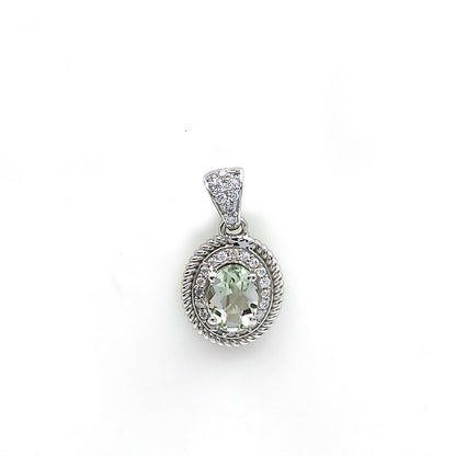 Prasiolite Orbit Solitaire Earrings