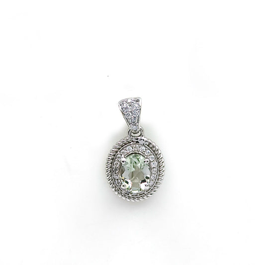 Prasiolite Orbit Solitaire Earrings