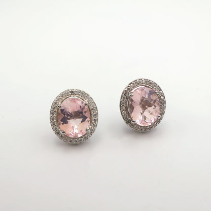 Citrine Cushion Halo Earrings