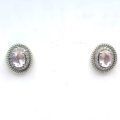 Prasiolite Orbit Solitaire Earrings